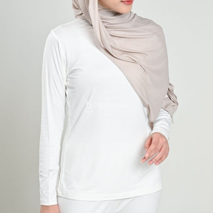 Hijaberies - Inner Top Longsleeve Tencel Reguler & Plus Size (Kaos Manset Spandex Micro Modal Tencel)