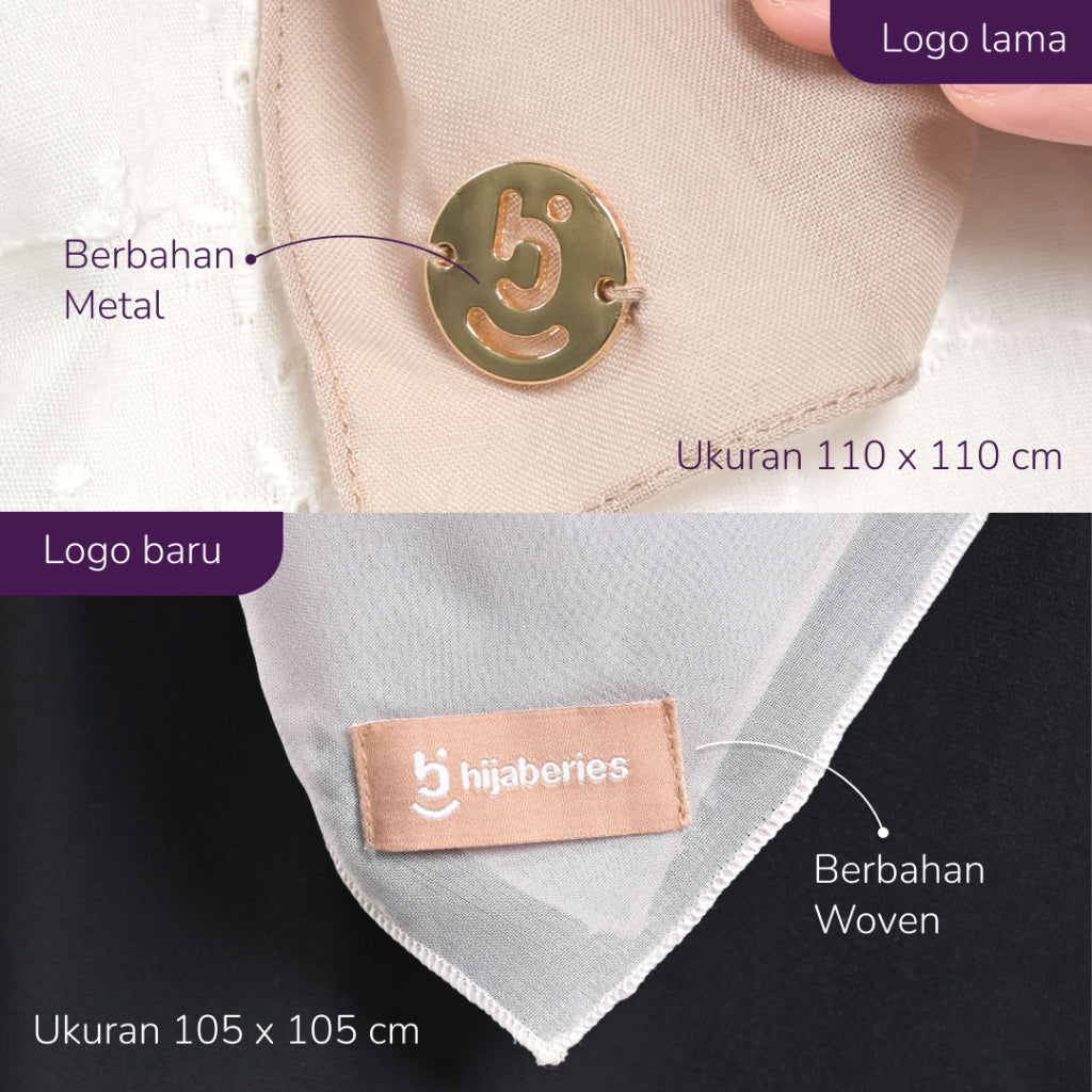 Hijaberies - Pollycotton Premium Nura Square (Kerudung Potton Jahit Tepi dan Neci)
