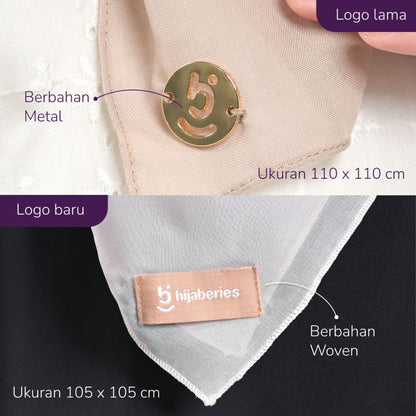 Hijaberies - Pollycotton Premium Nura Square (Kerudung Potton Jahit Tepi dan Neci)