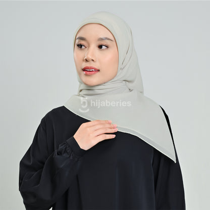 Hijaberies - Pollycotton Premium Nura Square (Kerudung Potton Jahit Tepi dan Neci)