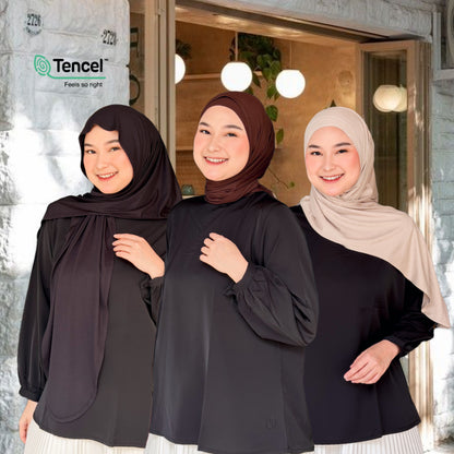 Hijaberies - Pashmina Oval Instan Tencel 3in1  (Pashmina Oval Instan 3in1 Bahan Micro Modal Tencel)