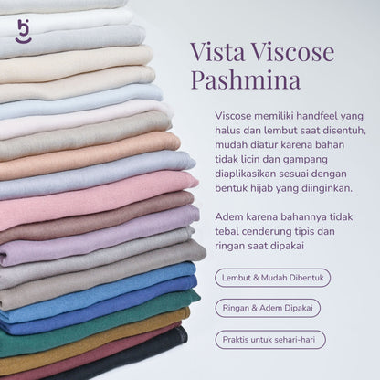 Hijaberies - Vista Viscose Pashmina (Hijab Pashmina Modal Viscose with Exclusive Box)