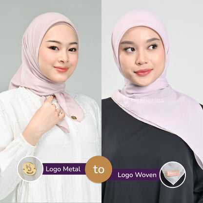 Hijaberies - Pollycotton Premium Nura Square (Kerudung Potton Jahit Tepi dan Neci)