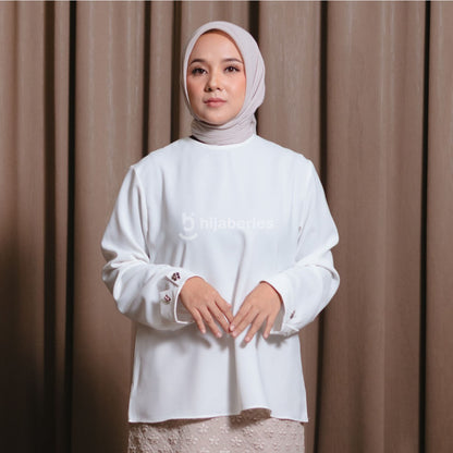Hijaberies - Fitted Basic Blouse ( Blouse Wanita bahan Premium Poly | Cocok Untuk Acara Formal/Kondangan/Raya)