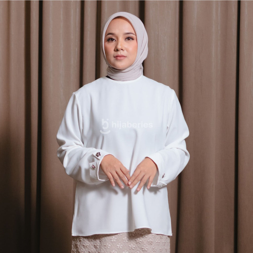 Hijaberies - Fitted Basic Blouse ( Blouse Wanita bahan Premium Poly | Cocok Untuk Acara Formal/Kondangan/Raya)