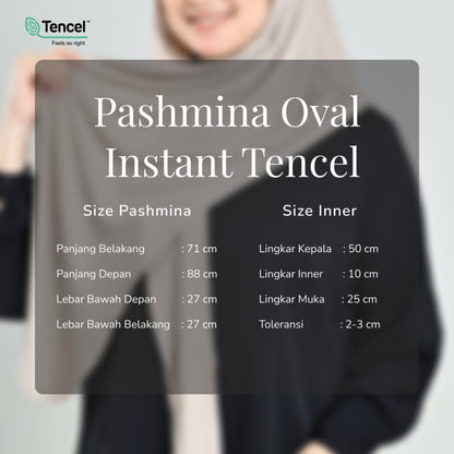 Hijaberies - Pashmina Oval Instan Tencel 3in1  (Pashmina Oval Instan 3in1 Bahan Micro Modal Tencel)