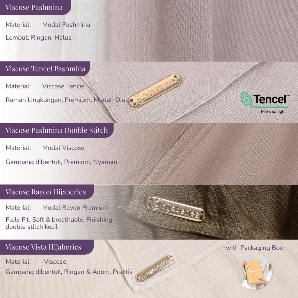 Hijaberies - Viscose Modal Double Stitch Pashmina