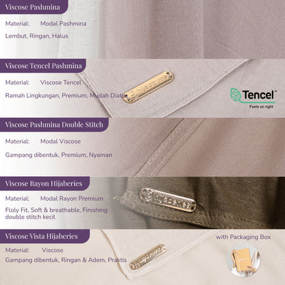 Hijaberies - Viscose Modal Double Stitch Pashmina