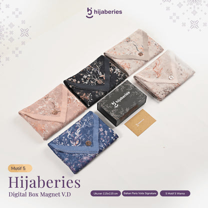 Hijaberies - Digital Box Magnet | Hijab Motif Segiempat with Exclusive Box Magnet (Kirim Random)