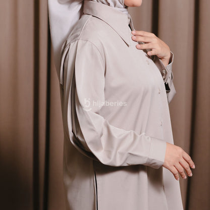 Hijaberies - Pleated Basic Tunic (Tunic Wanita Simpel dengan bahan Premium Poly | Cocok Untuk Acara Formal/Kondangan/Raya)