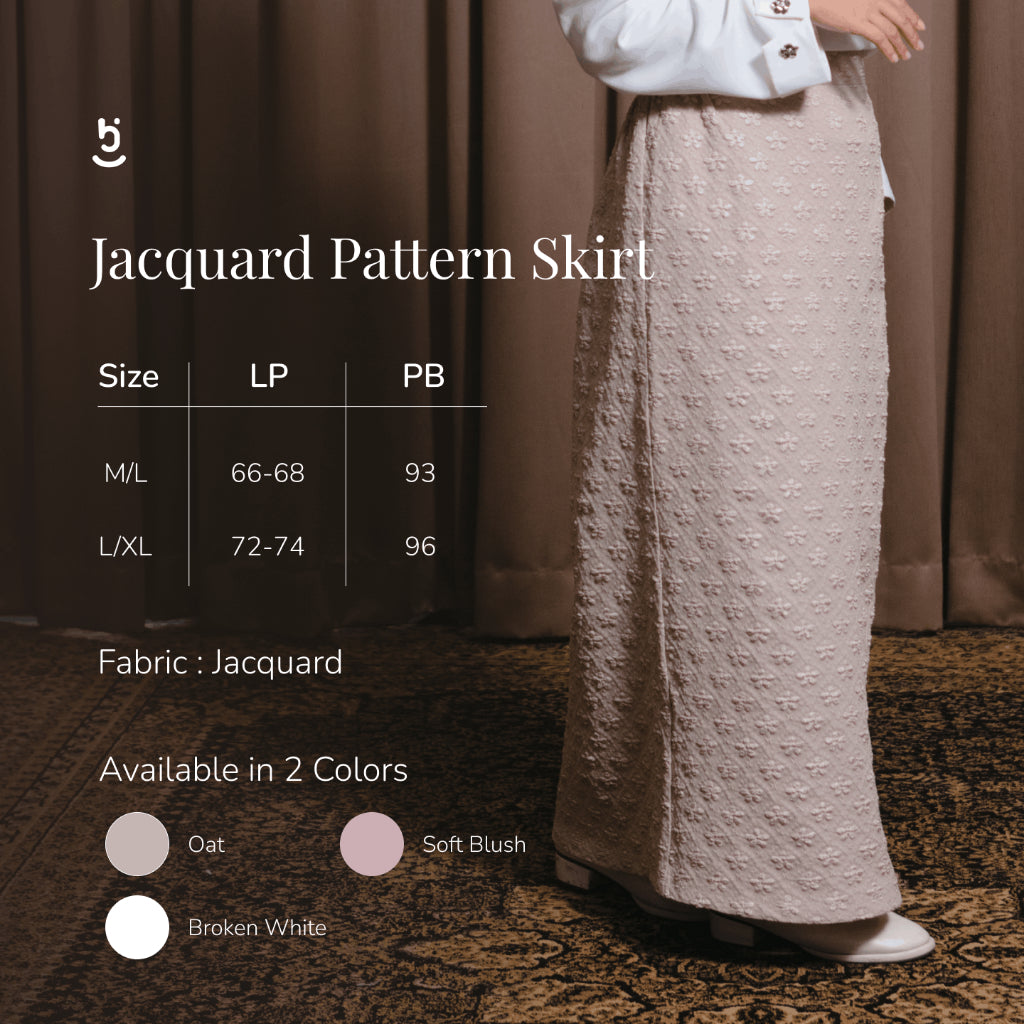 Hijaberies - Jacquard Pattern Skirt (Rok Wanita dengan Pattern Jacquard | Cocok Untuk Acara Formal/Kondangan/Raya)