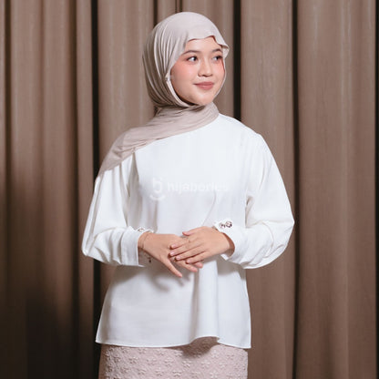 Hijaberies - Pleated Basic Blouse (Basic Blouse Timeless dengan Pleats Chic | Cocok Untuk Acara Formal/Kondangan/Raya)