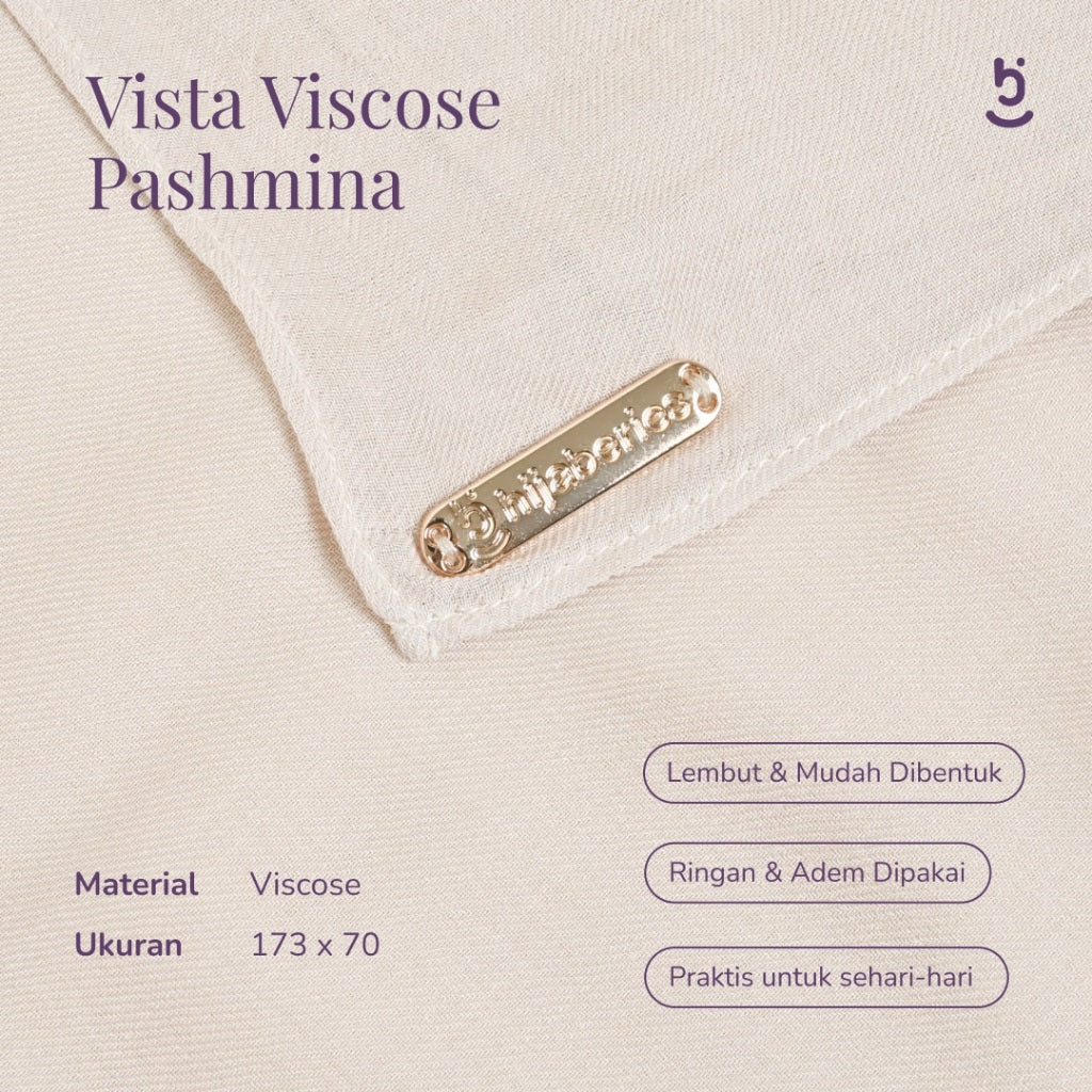 Hijaberies - Vista Viscose Pashmina (Hijab Pashmina Modal Viscose with Exclusive Box)