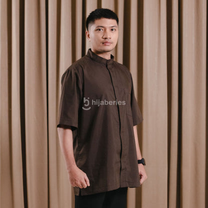 Hijaberies Raya - Koko Embroidery Collar (Baju Koko Lengan Pendek Laki - Laki)