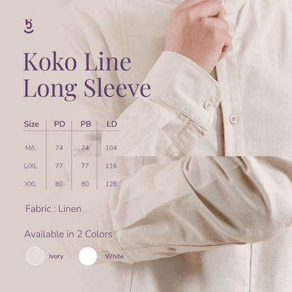 Hijaberies Raya - Koko Line Long Sleeve (Baju Koko Pria Lengan Panjang)