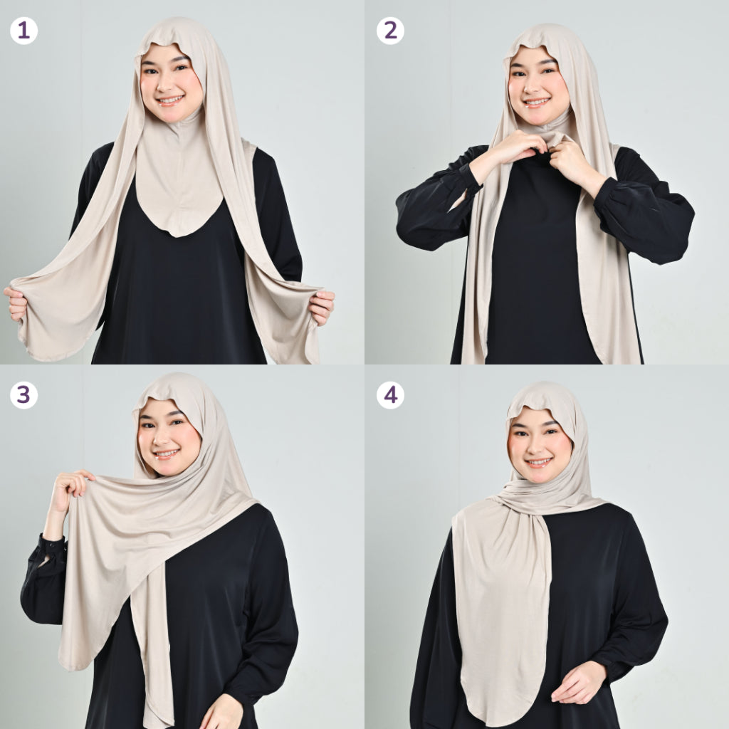 Hijaberies - Pashmina Oval Instan Tencel 3in1  (Pashmina Oval Instan 3in1 Bahan Micro Modal Tencel)