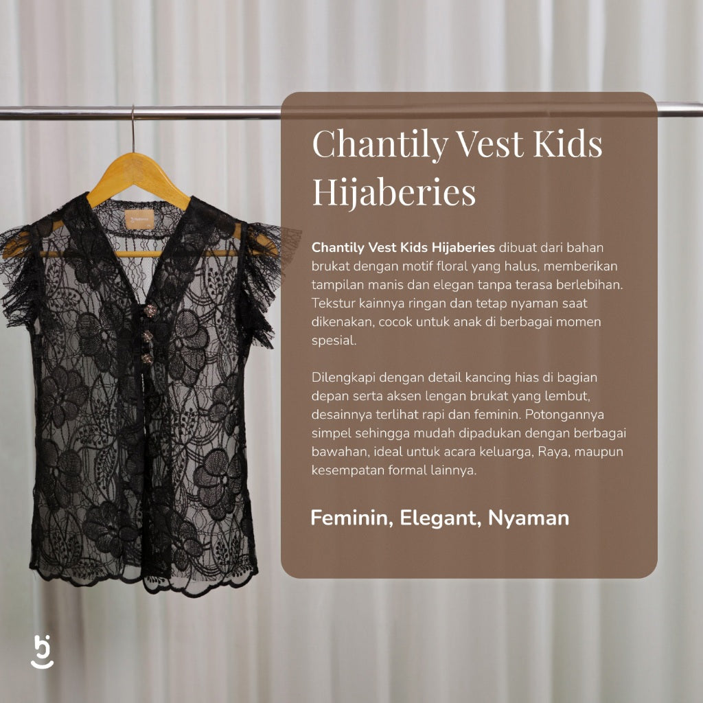 Hijaberies - Chantily Vest Kids (Vest Cantik dengan Look Anggun untuk Anak Perempuan | Cocok Untuk Acara Formal/Kondangan/Raya)