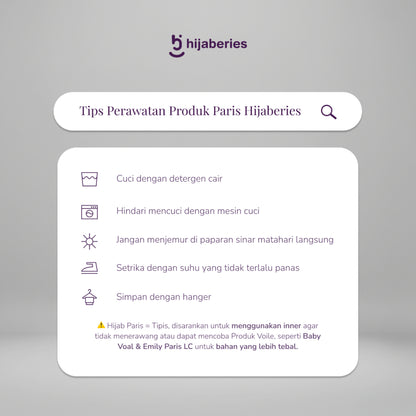 Hijaberies - Paris Basic Japan (Hijab Segiempat Paris Neci)