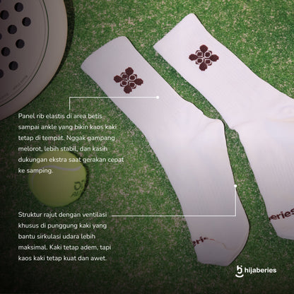 Hijaberies Motion Series - Court Socks (Kaos Kaki Padel)