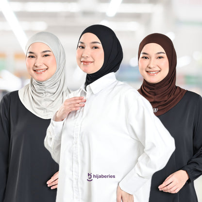 Hijaberies - Everyday Instan Hijab (Bergo Instan Bahan Rayon Spandex)