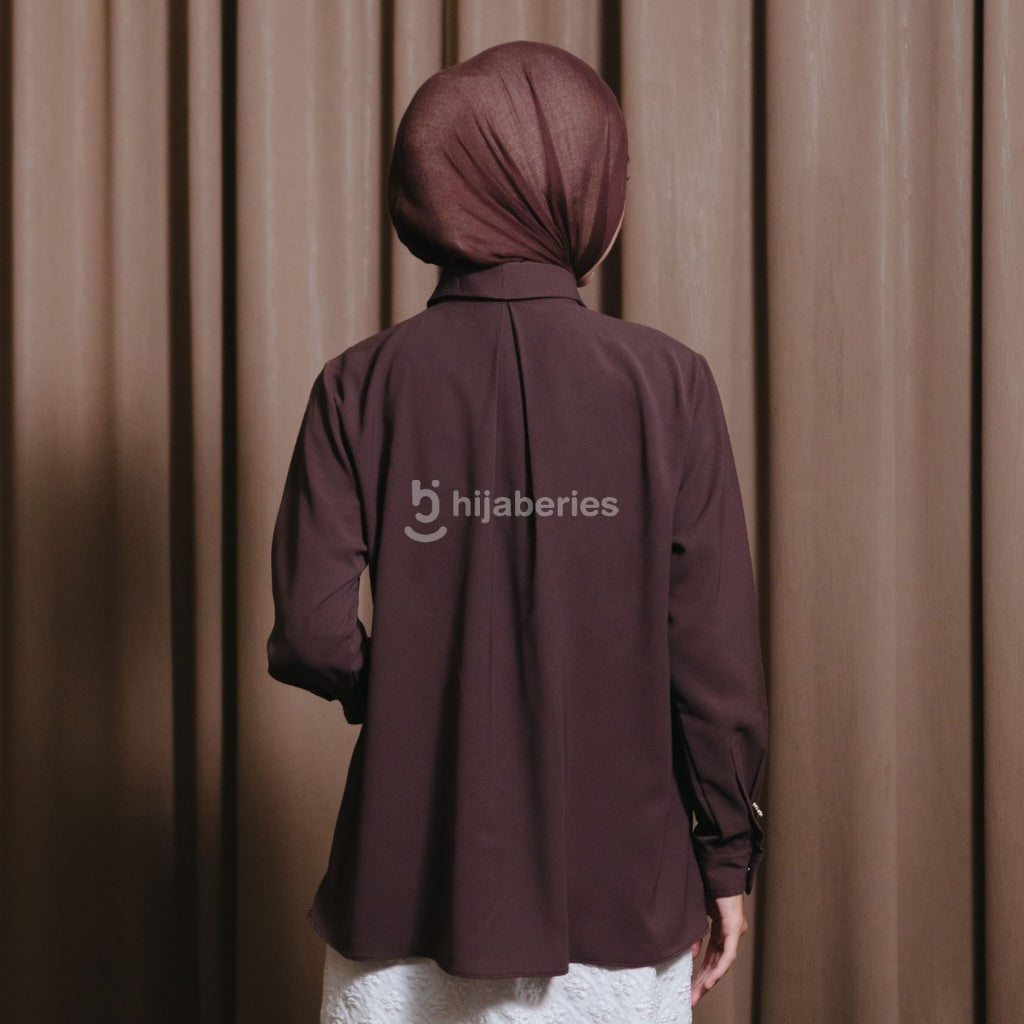 Hijaberies - Tulip Sleeve  Shirt (Blouse Wanita bahan Premium Poly | Cocok Untuk Acara Formal/Kondangan/Raya)