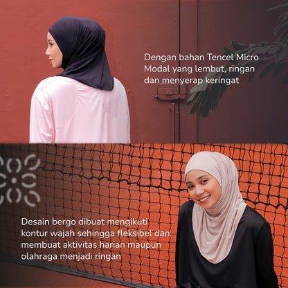 Hijaberies Motion Series - Sport & Leisure Instant (Bergo Sport Bahan TENCEL™ Micro Modal)