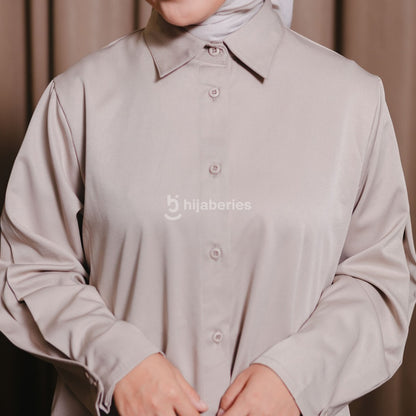 Hijaberies - Pleated Shirt (Blouse Lengan Panjang Wanita | Cocok Untuk Acara Formal/Kondangan/Raya)