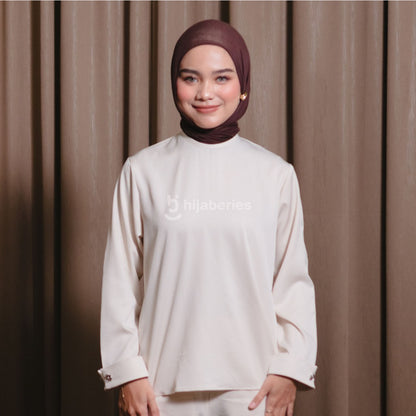 Hijaberies - Fitted Basic Blouse ( Blouse Wanita bahan Premium Poly | Cocok Untuk Acara Formal/Kondangan/Raya)