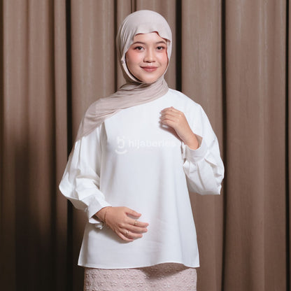 Hijaberies - Pleated Basic Blouse (Basic Blouse Timeless dengan Pleats Chic | Cocok Untuk Acara Formal/Kondangan/Raya)