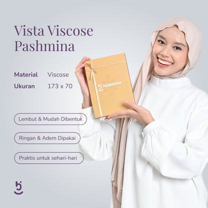 Hijaberies - Vista Viscose Pashmina (Hijab Pashmina Modal Viscose with Exclusive Box)