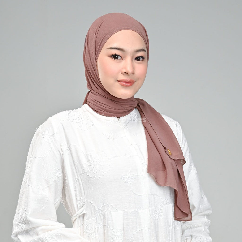 Hijaberies - Malaka Pashmina 2in1 Inner (Hijab Pashmina Instan dengan Fitur Inner)