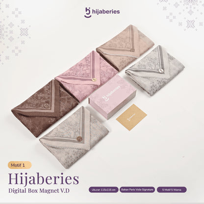 Hijaberies - Digital Box Magnet | Hijab Motif Segiempat with Exclusive Box Magnet (Kirim Random)
