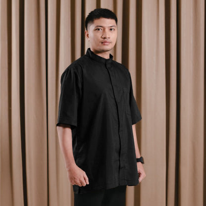 Hijaberies Raya - Koko Embroidery Collar (Baju Koko Lengan Pendek Laki - Laki)