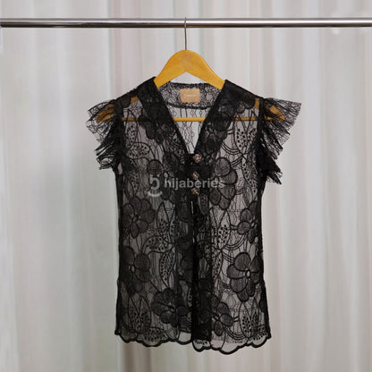 Hijaberies - Chantily Long Vest (Vest Brukat Wanita |  Cocok Untuk Acara Formal/Kondangan/Raya)