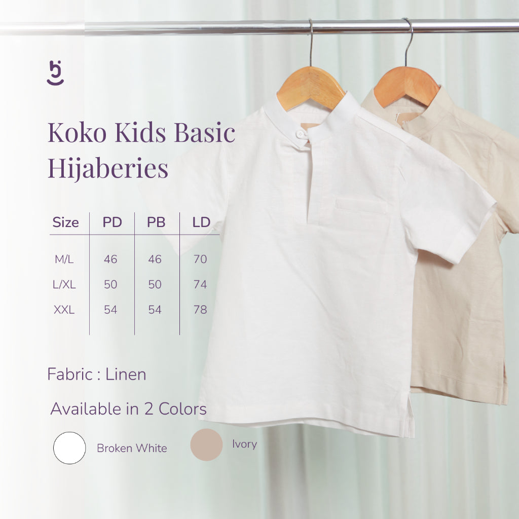Hijaberies Raya - Koko Basic Kids (Koko Anak dengan Potongan Basic dan Tampilan Berkelas)
