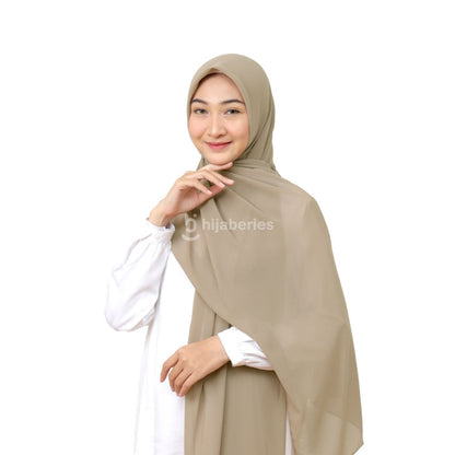 Hijaberies - Kelora Pashmina Square | Pashmina Segi Empat Pola | Muka Tegak | Bahan Babydoll