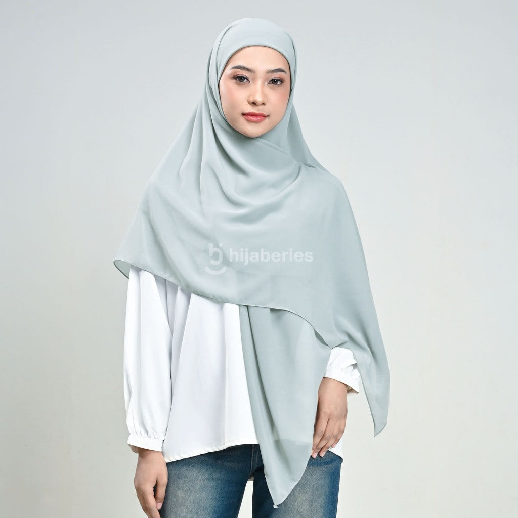 Hijaberies - Khiban Instan (Hijab Bandana Instan 2 Layer Bahan Ceruty Babydoll | Hijab Syar'i)