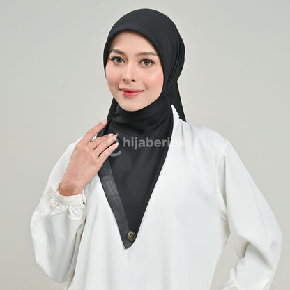 Hijaberies - Paris Sienna Seamles (Hijab Segiempat bahan Paris Japan dengan Finishing Seamless)