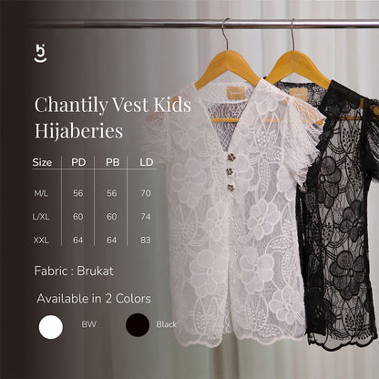 Hijaberies - Chantily Vest Kids (Vest Cantik dengan Look Anggun untuk Anak Perempuan | Cocok Untuk Acara Formal/Kondangan/Raya)
