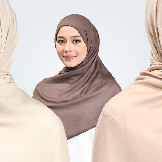 Hijaberies - Vista Viscose Pashmina (Hijab Pashmina Modal Viscose with Exclusive Box)