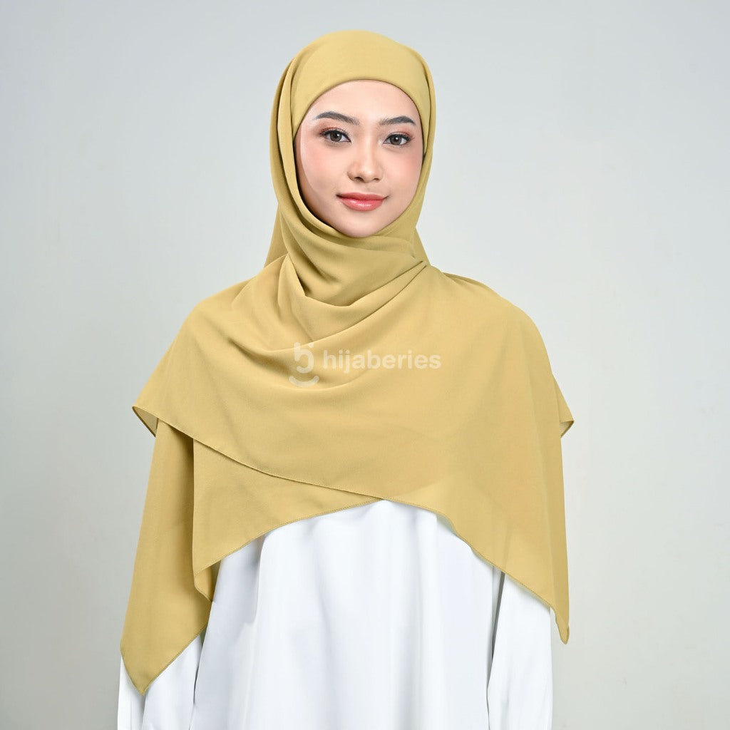 Hijaberies - Khiban Instan (Hijab Bandana Instan 2 Layer Bahan Ceruty Babydoll | Hijab Syar'i)