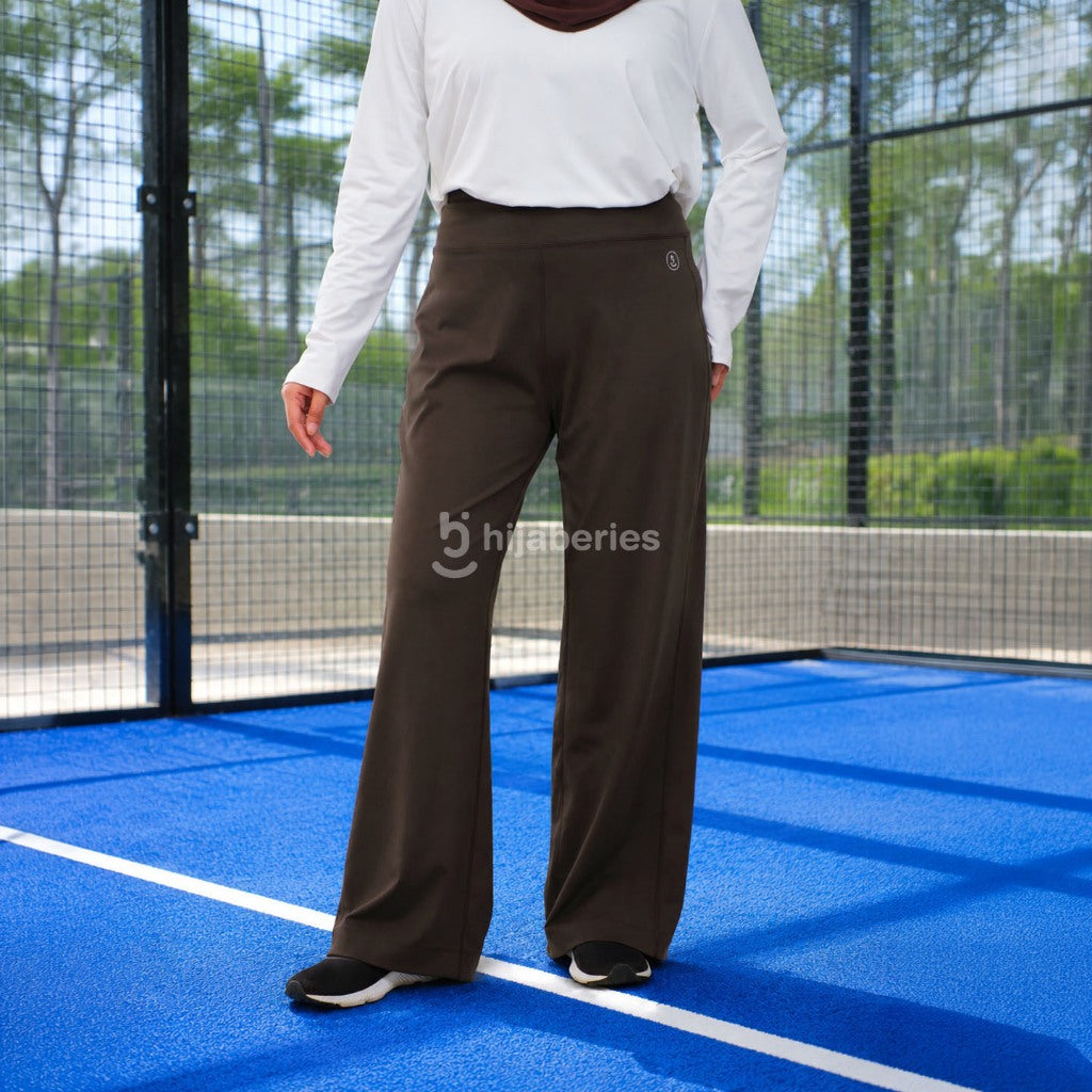 Hijaberies Motion Series - Highwaist Flare Pants (Celana Sport Highwaist Model Flare yang Stylist)