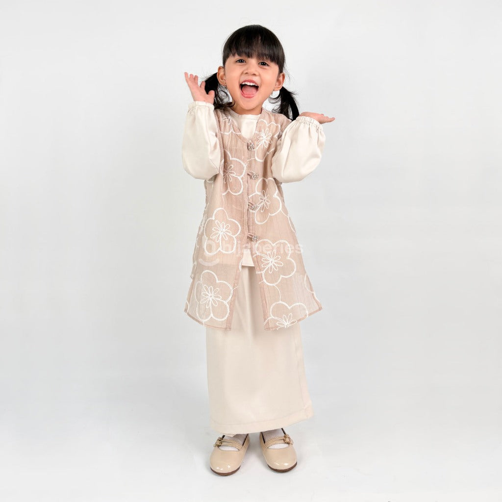 Hijaberies - Papersilk Embroidery Vest Kids (Vest Bordir Manis untuk Anak Perempuan | Cocok Untuk Acara Formal/Kondangan/Raya)