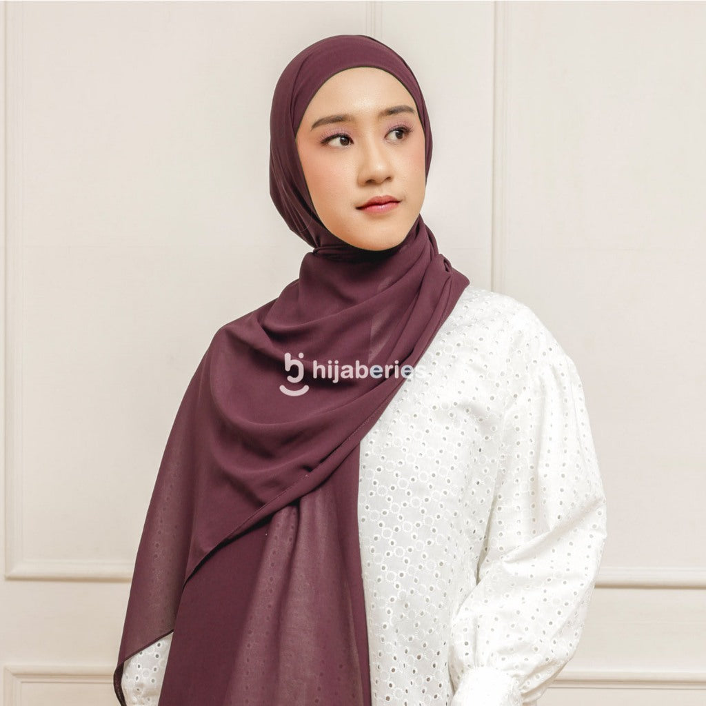 Hijaberies - Lily Pashmina 2in1 Inner Premium (Hijab Pashmina Instan dengan Ciput Long Headband)