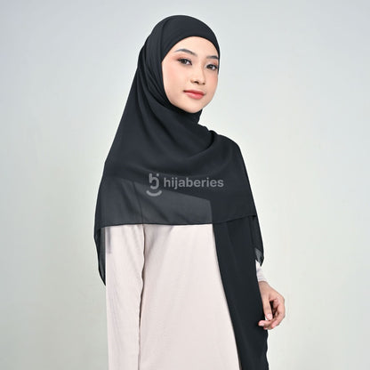 Hijaberies - Khiban Instan (Hijab Bandana Instan 2 Layer Bahan Ceruty Babydoll | Hijab Syar'i)