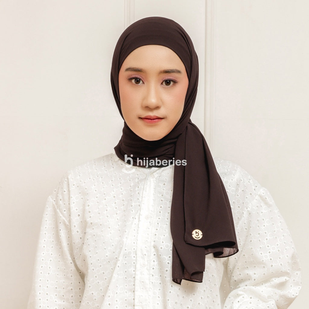 Hijaberies - Lily Pashmina 2in1 Inner Premium (Hijab Pashmina Instan dengan Ciput Long Headband)
