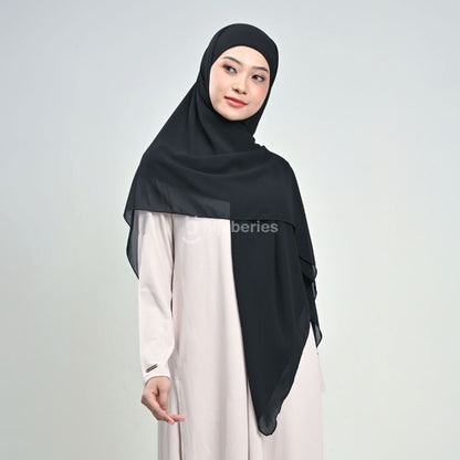 Hijaberies - Khiban Instan (Hijab Bandana Instan 2 Layer Bahan Ceruty Babydoll | Hijab Syar'i)