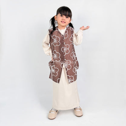 Hijaberies - Papersilk Embroidery Vest Kids (Vest Bordir Manis untuk Anak Perempuan | Cocok Untuk Acara Formal/Kondangan/Raya)