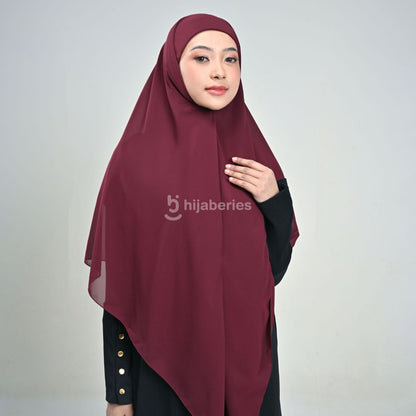 Hijaberies - Khiban Instan (Hijab Bandana Instan 2 Layer Bahan Ceruty Babydoll | Hijab Syar'i)