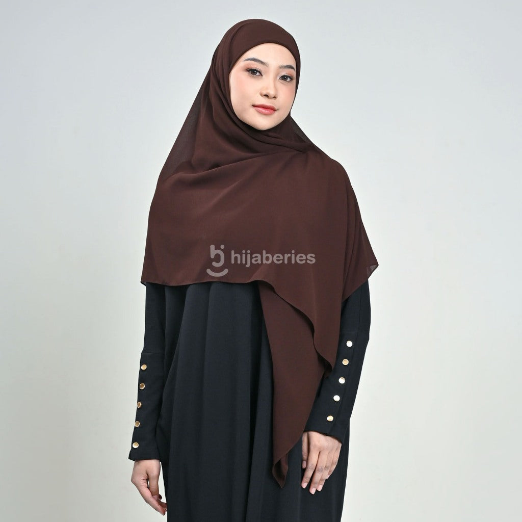 Hijaberies - Khiban Instan (Hijab Bandana Instan 2 Layer Bahan Ceruty Babydoll | Hijab Syar'i)